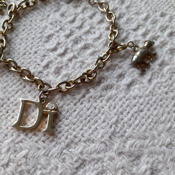 Vintage Charm Bracelet Eagle Totem Salmon Bear Gold Tone Diamonds International - Picture 3 of 15